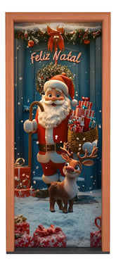 Capa Decorativa de Porta - Papai Noel 4