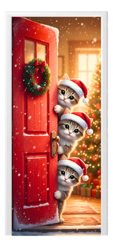 Capa Decorativa de Porta - Gatinhos