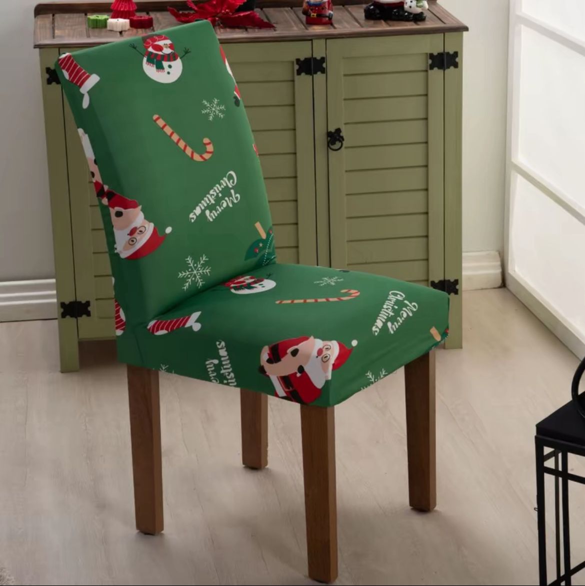 Kit 4 Capas de Cadeira Decorativa Natalina