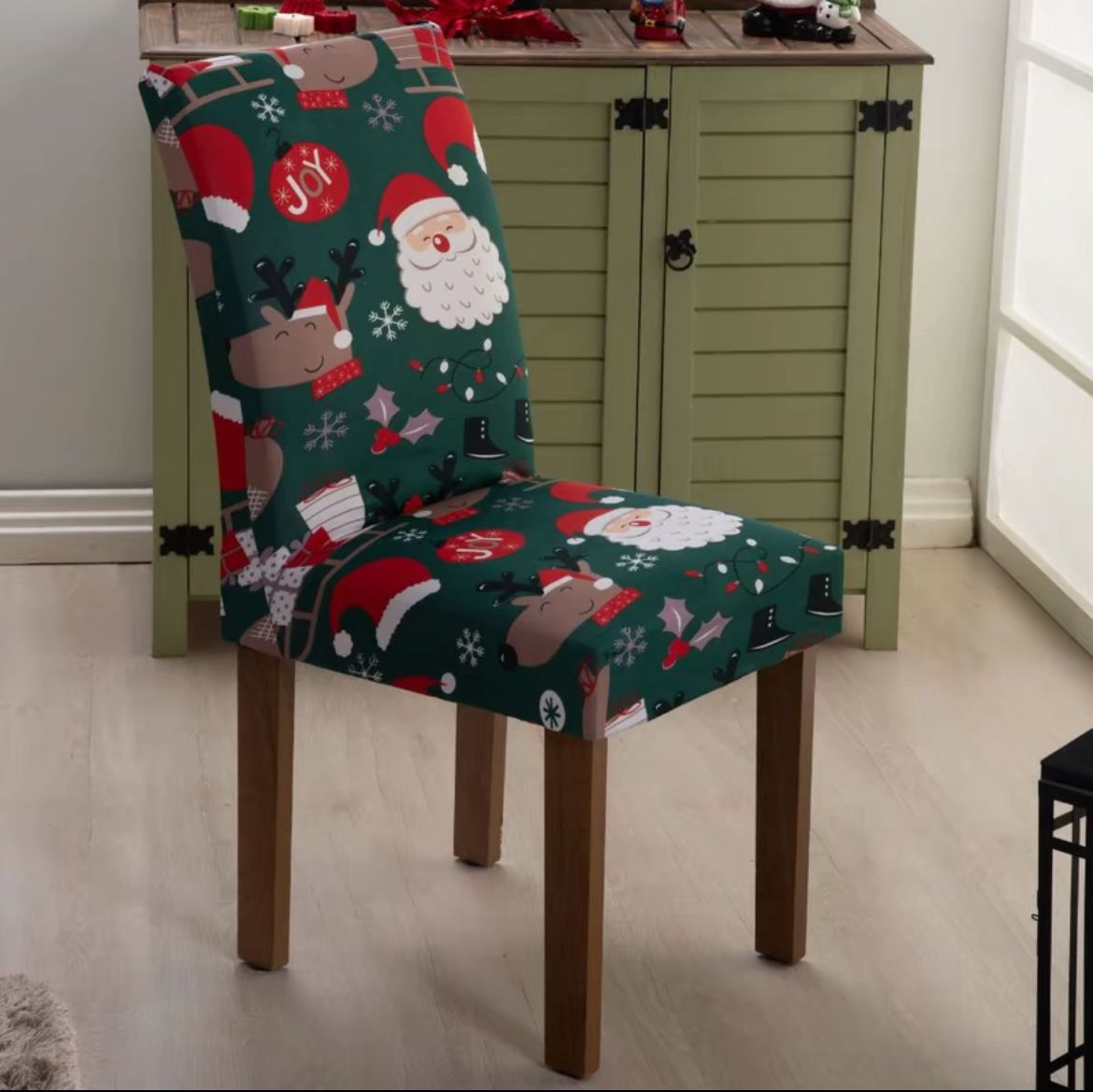 Kit 4 Capas de Cadeira Decorativa Natalina