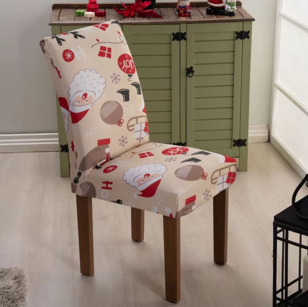 Kit 4 Capas de Cadeira Decorativa Natalina