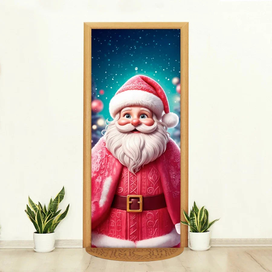 Capa de Porta Decorativa Tecido Realista Natal [80 cm x 2,10 m]